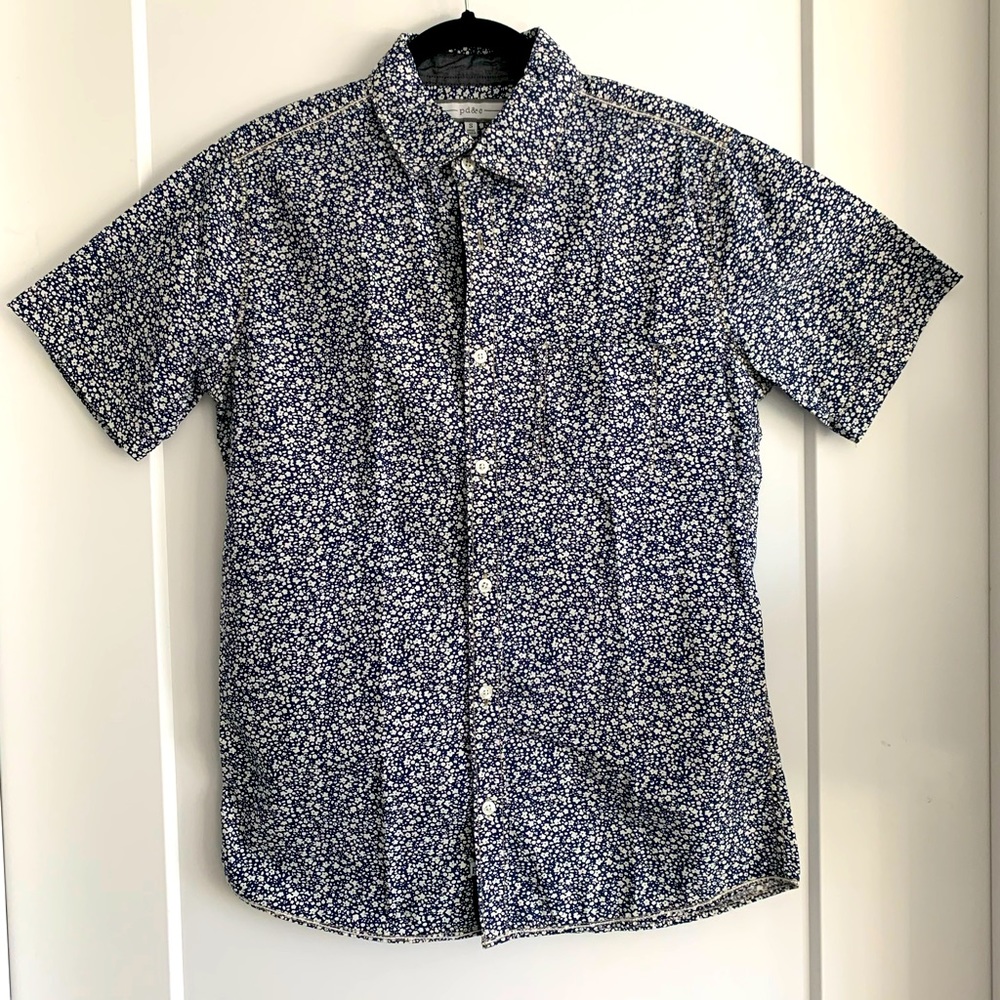 PD&C Short Sleeve Patterned Button Down SML